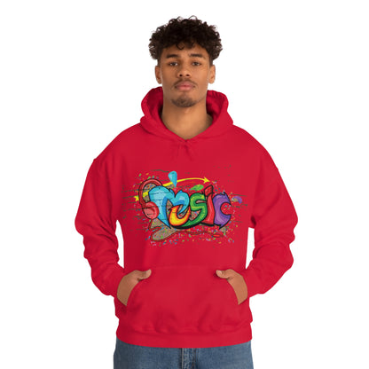 Music colorful graffiti Hoodie