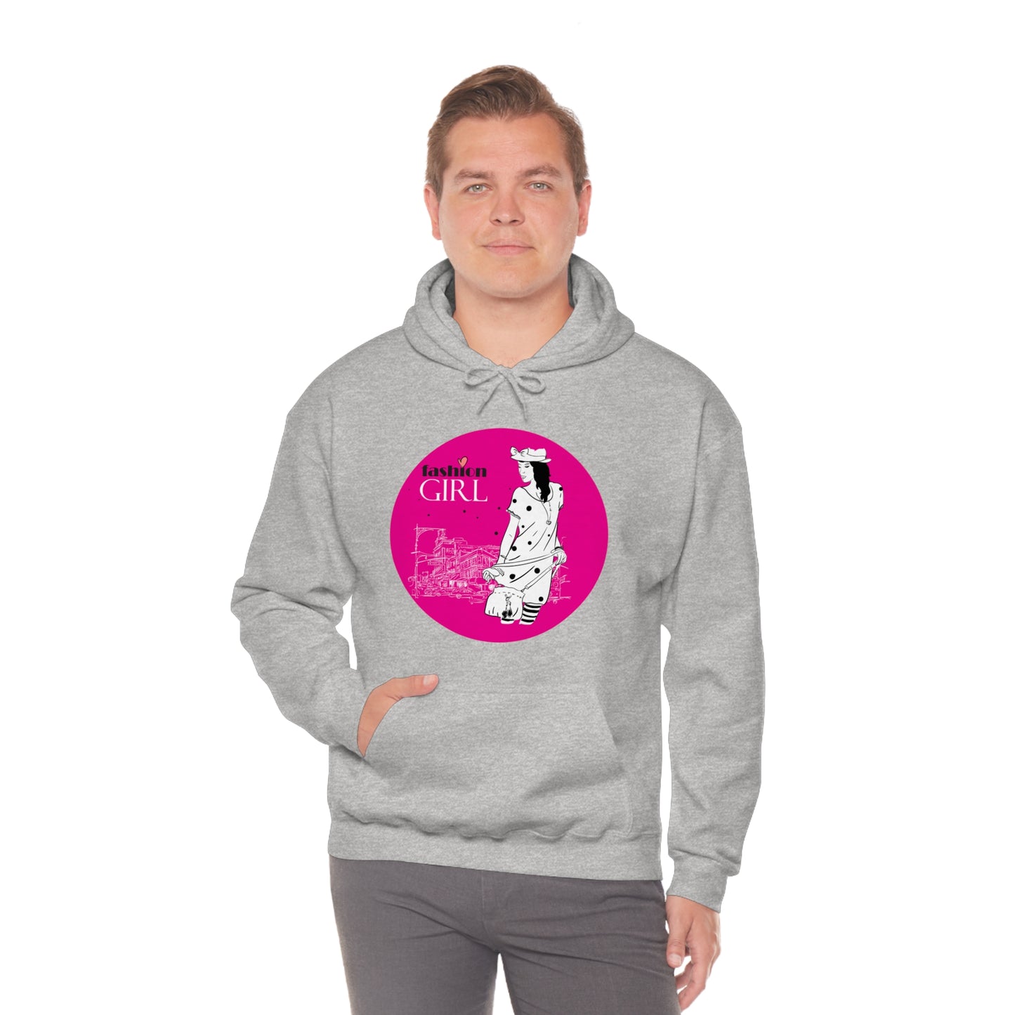 Pink Fashion girl Hoodie