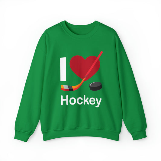 I love hockey Crewneck Sweatshirt