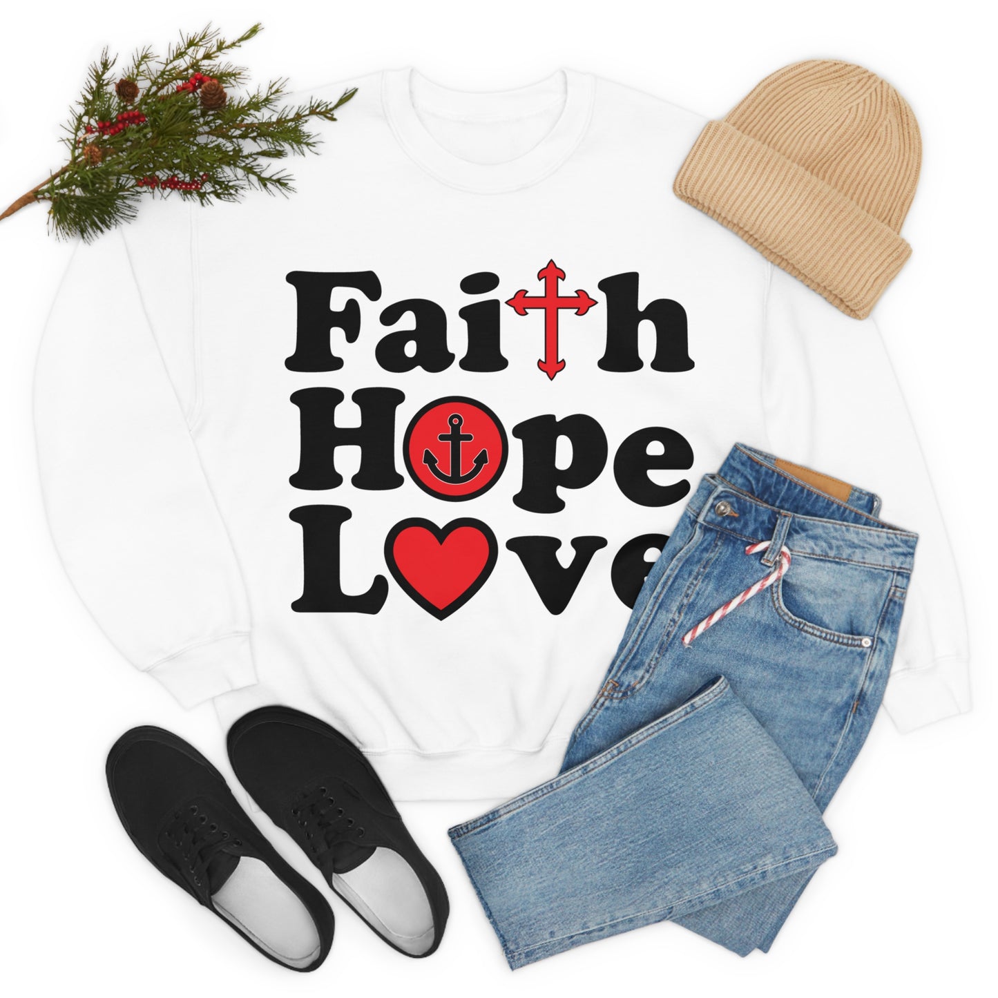 Faith Hope Love Crewneck Sweatshirt