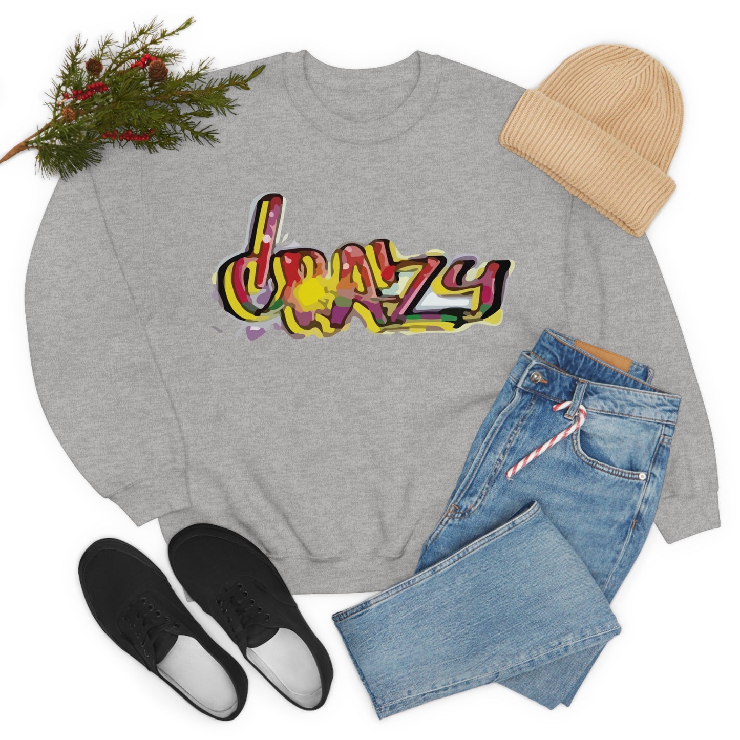 Crazy graffiti Crewneck Sweatshirt