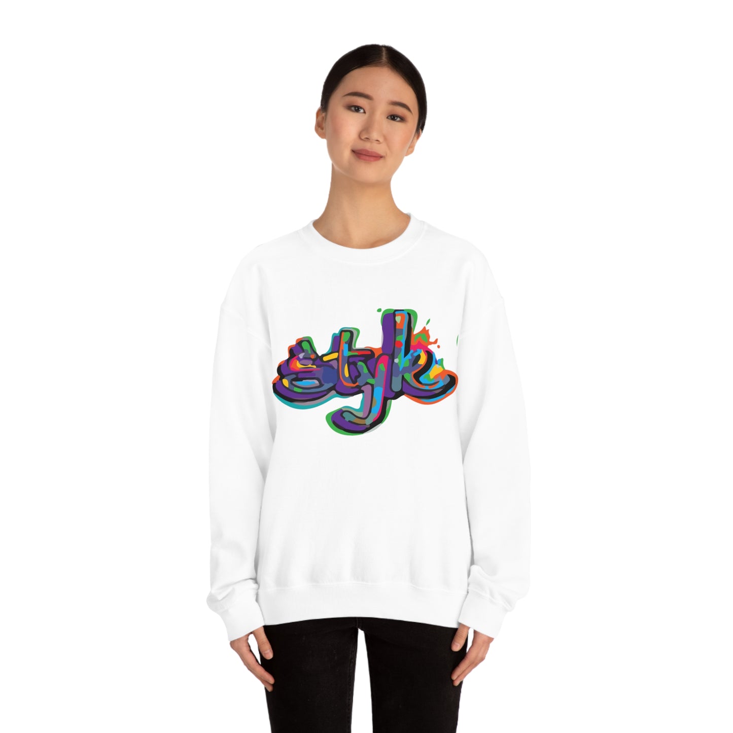 Graffiti style in colors Crewneck Sweatshirt