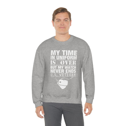 my time in uniform is over Crewneck Sweatshirt