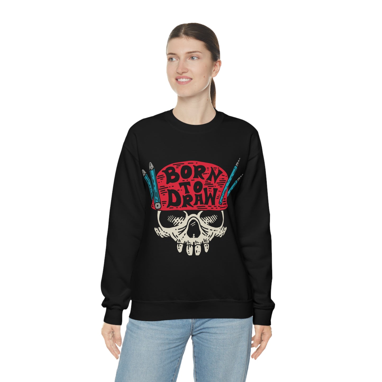 Born to_Draw Crewneck Sweatshirt