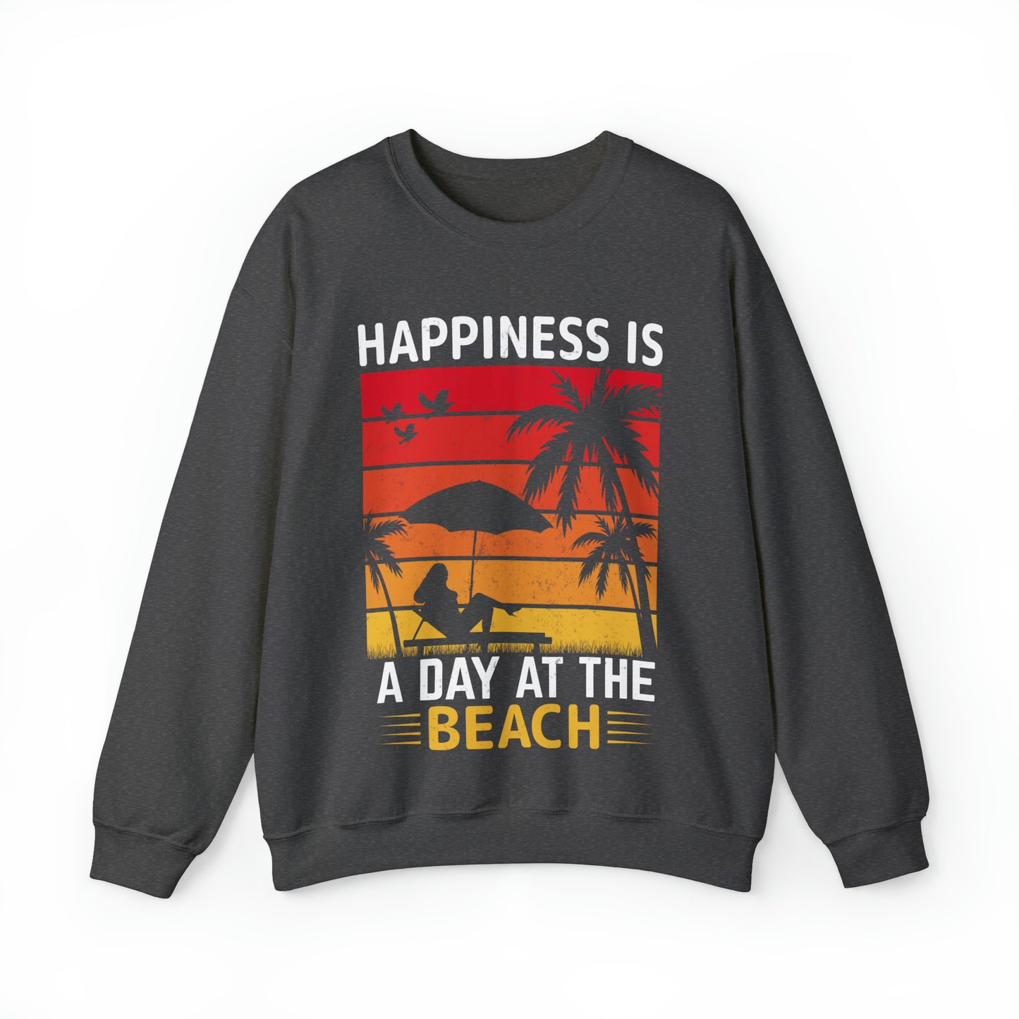 Happiness is at the beach Vintage Crewneck Sweatshirt