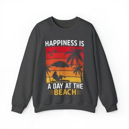 Happiness is at the beach Vintage Crewneck Sweatshirt