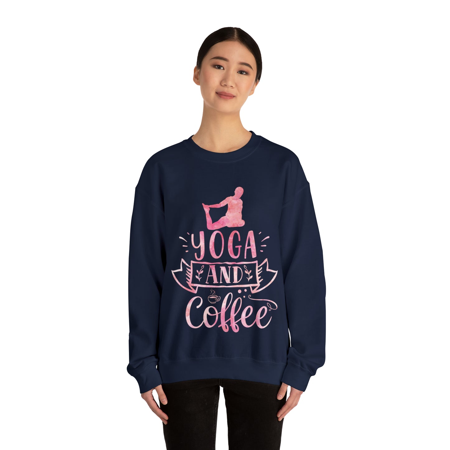 Yoga And Coffee Crewneck Sweatshirt