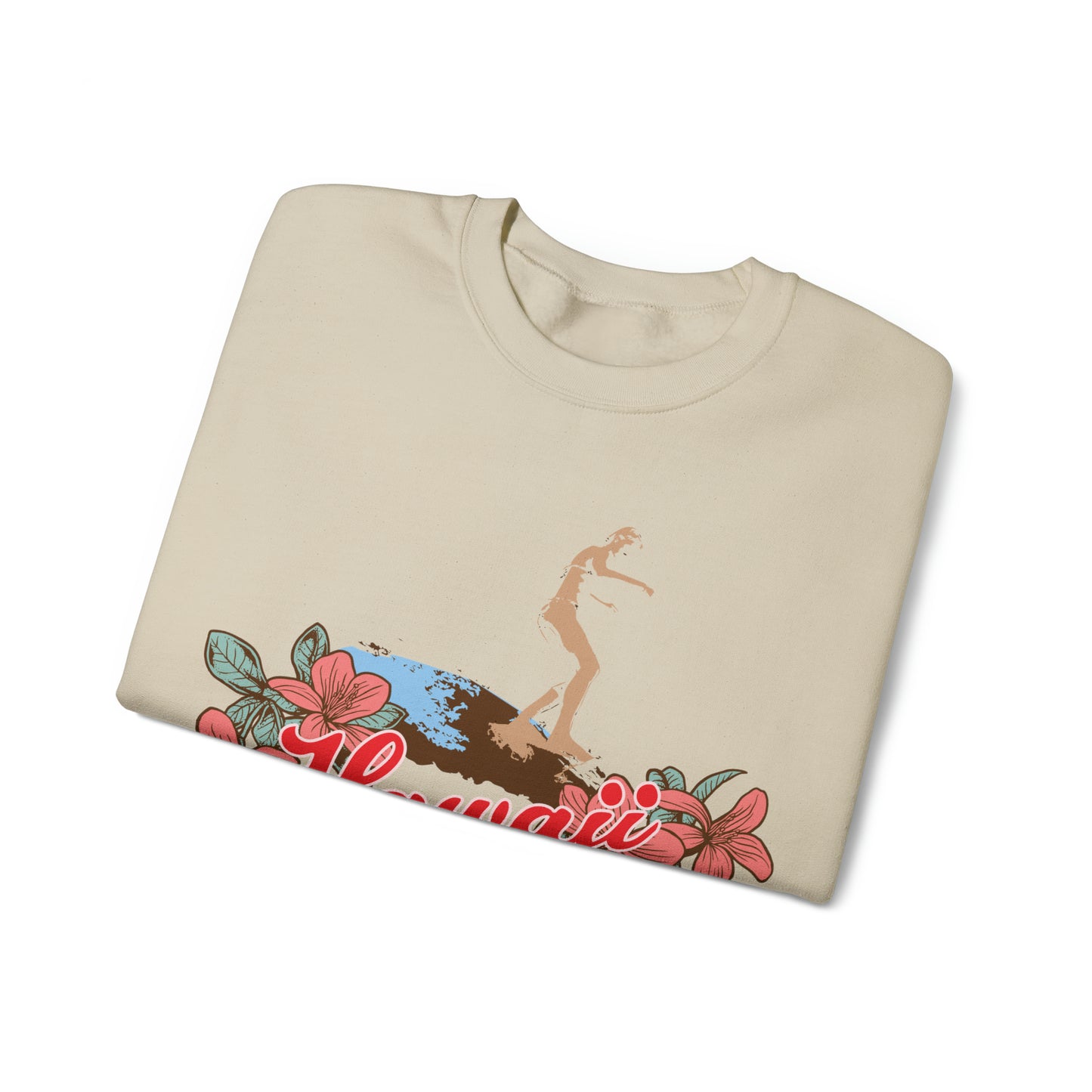 Hawaii Floral Surf Crewneck Sweatshirt