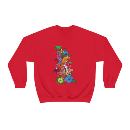 Parrot Jungle Floral Crewneck Sweatshirt