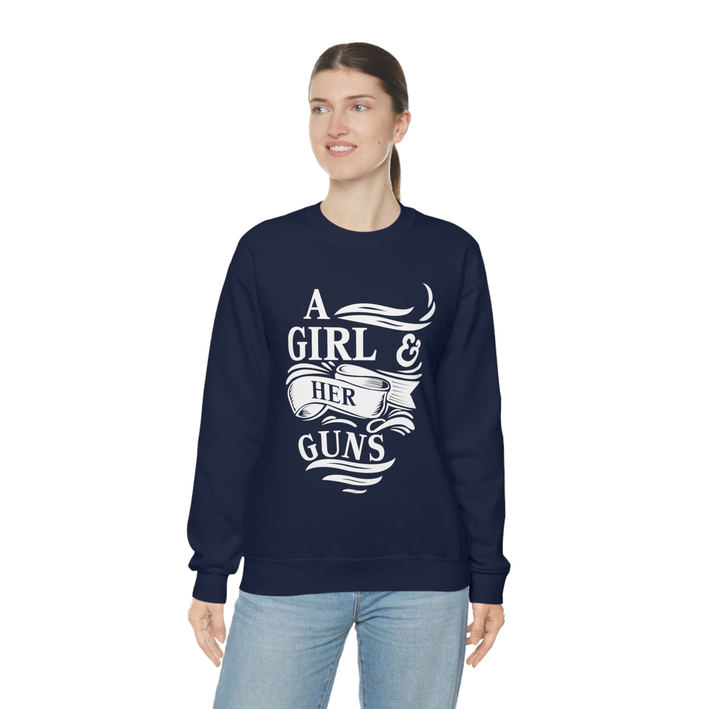 A Girl and Her Guns Crewneck Sweatshirt