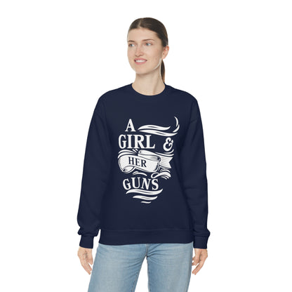 A Girl and Her Guns Crewneck Sweatshirt