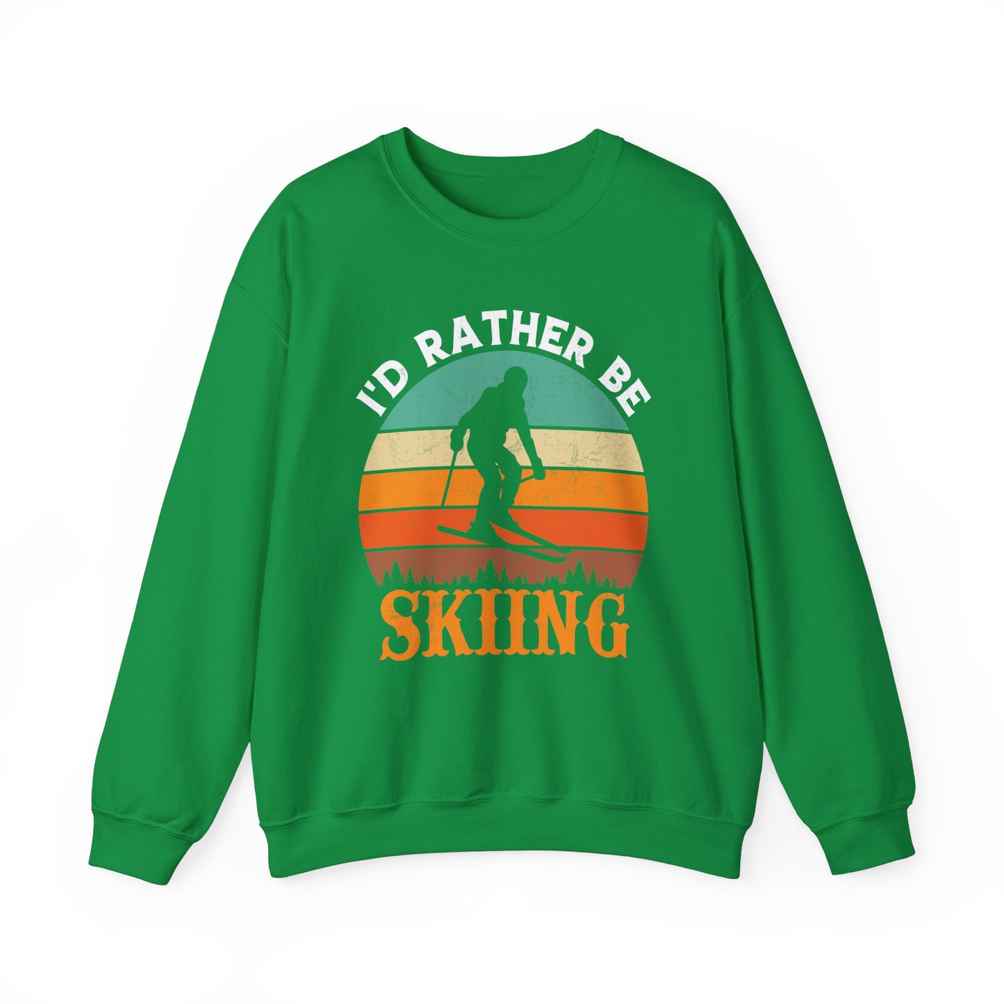 Rather be skiing vintage Crewneck Sweatshirt