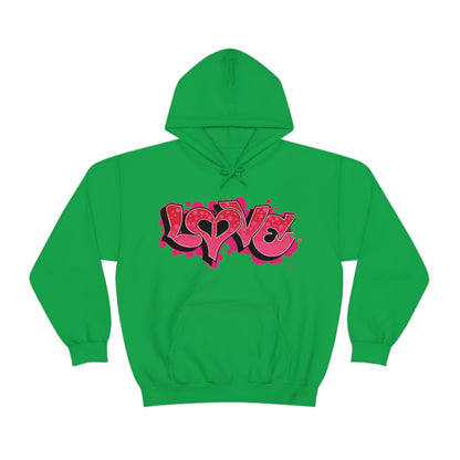 Peace and Love graffiti Hoodie