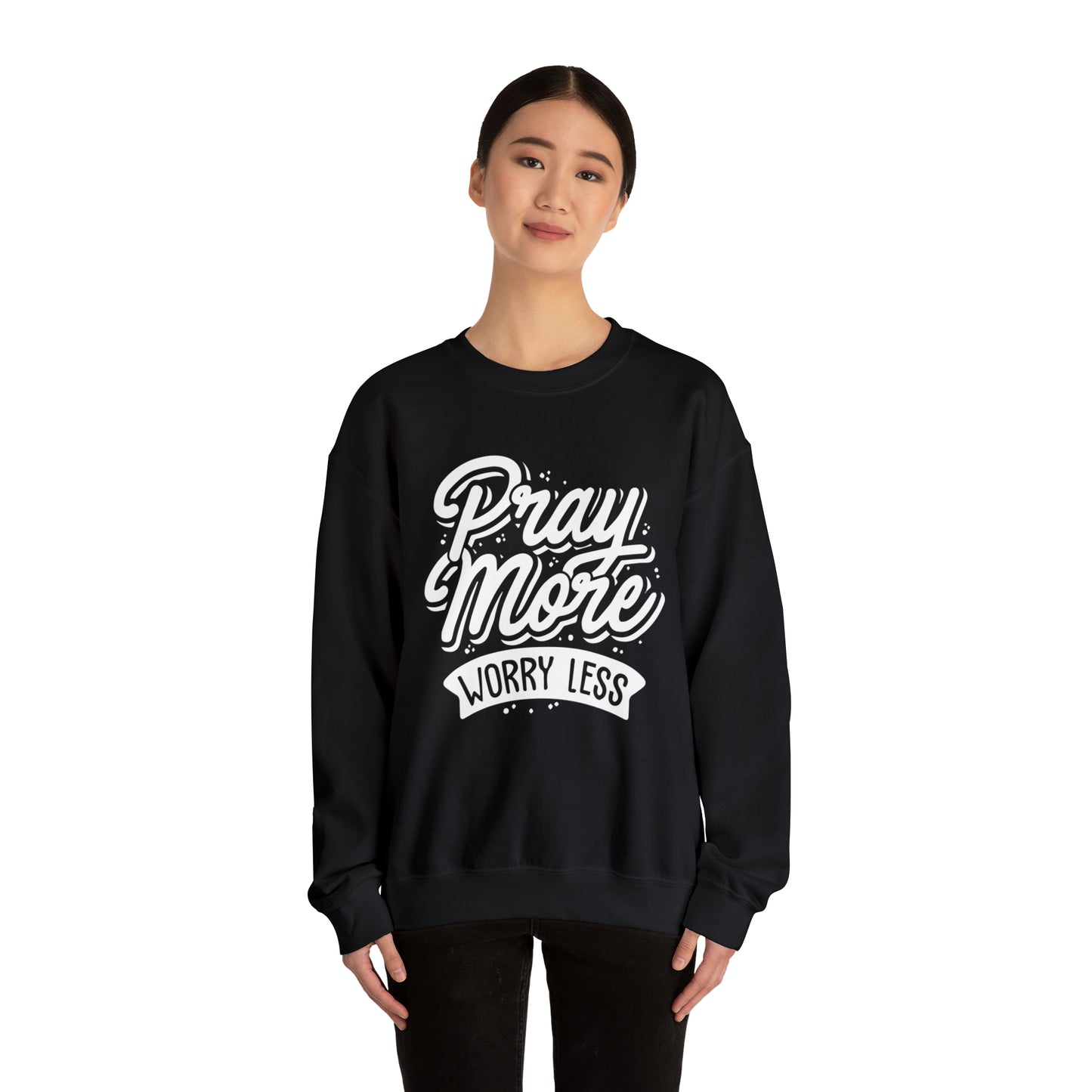 Pray more worry less Crewneck Sweatshirt