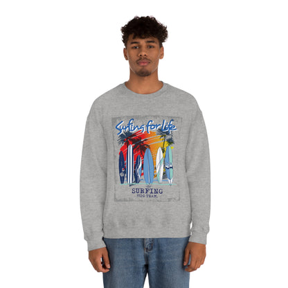 Surfing For Life Crewneck Sweatshirt