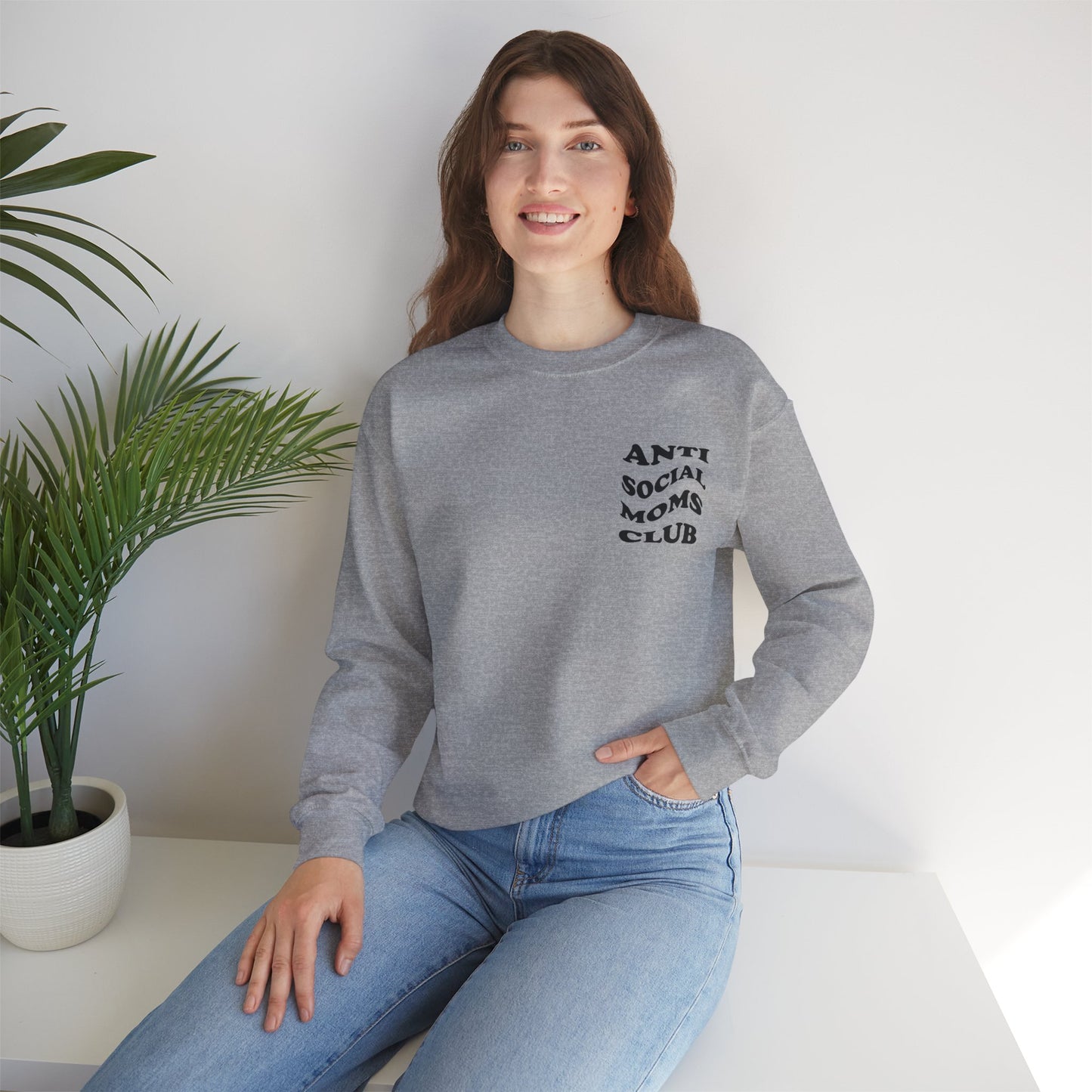 Antisocial Moms club Crewneck Sweatshirt