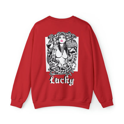 Lucky Front and back Crewneck Sweatshirt