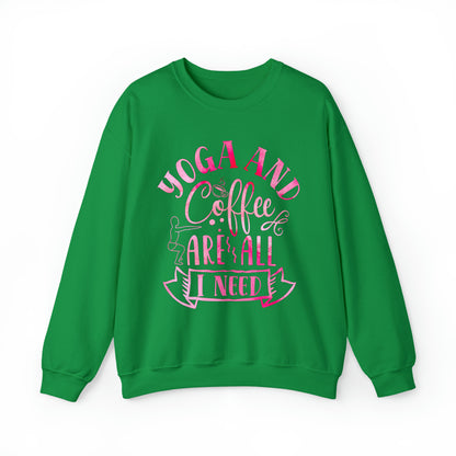 Yoga And Coffee Are All I Need Crewneck Sweatshirt