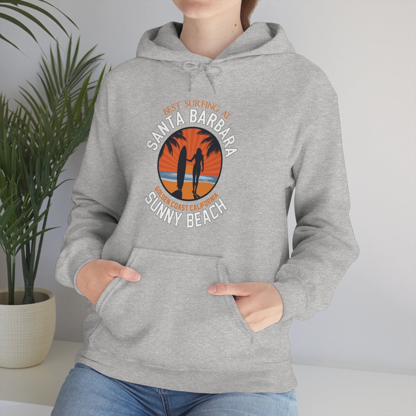 Santa Barbara sunny beach Hoodie