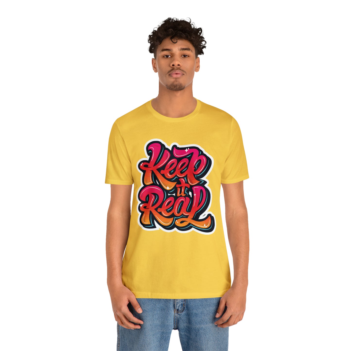 Keep it real colorful graffiti logo T-Shirt