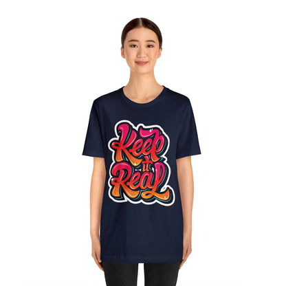 Keep it real colorful graffiti logo T-Shirt