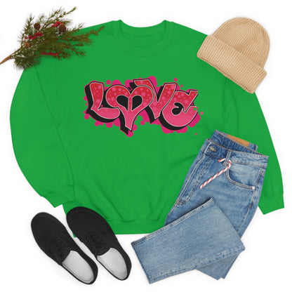 Peace and Love graffiti Crewneck Sweatshirt