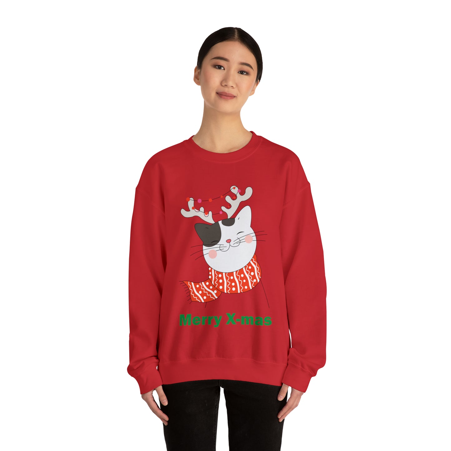 Merry X-mas cat Crewneck Sweatshirt