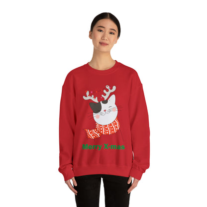 Merry X-mas cat Crewneck Sweatshirt