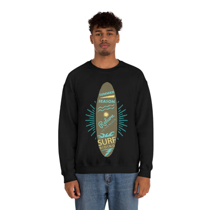 Surf Riding Summer Crewneck Sweatshirt