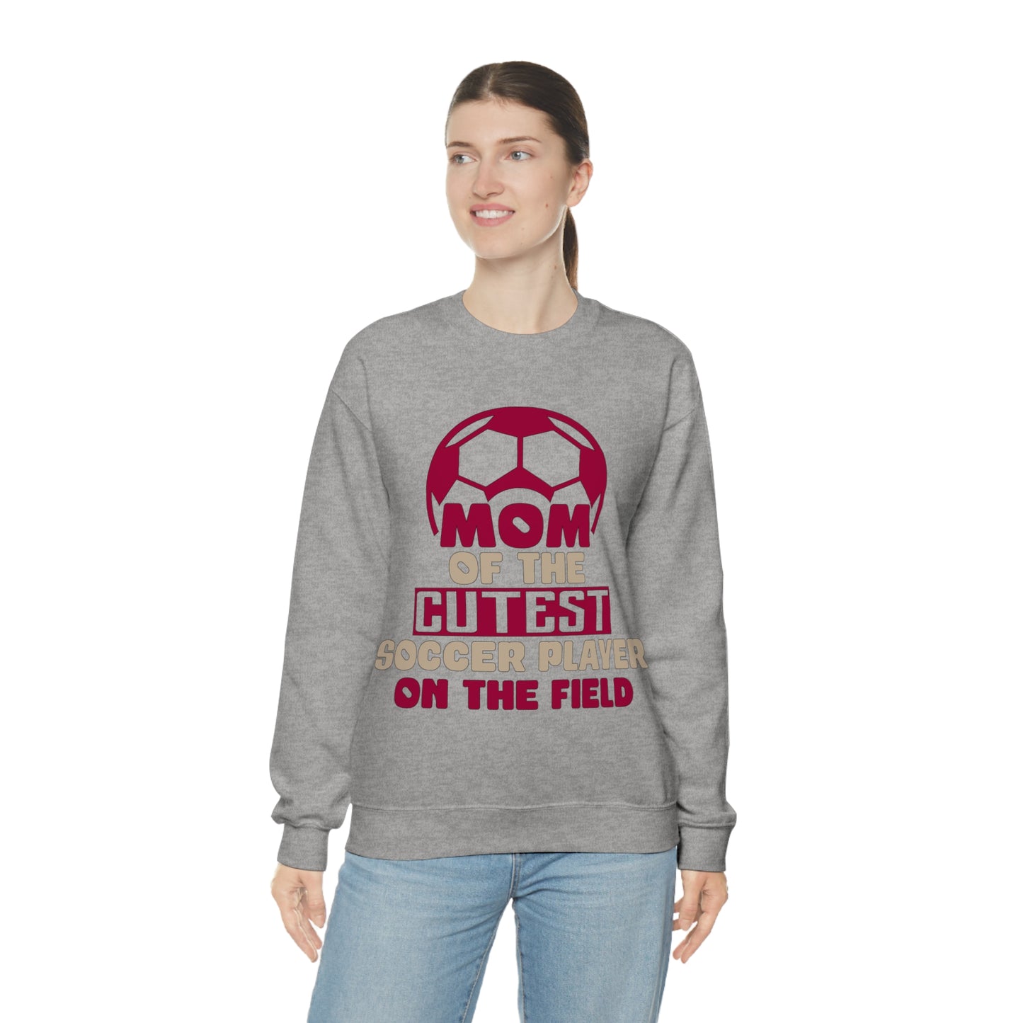 Mom of cutest soccer player Crewneck Sweatshirt