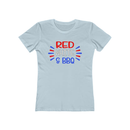 Red White BBQ Woman t shirt