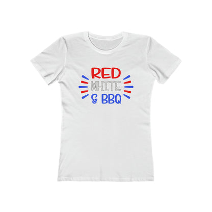 Red White BBQ Woman t shirt