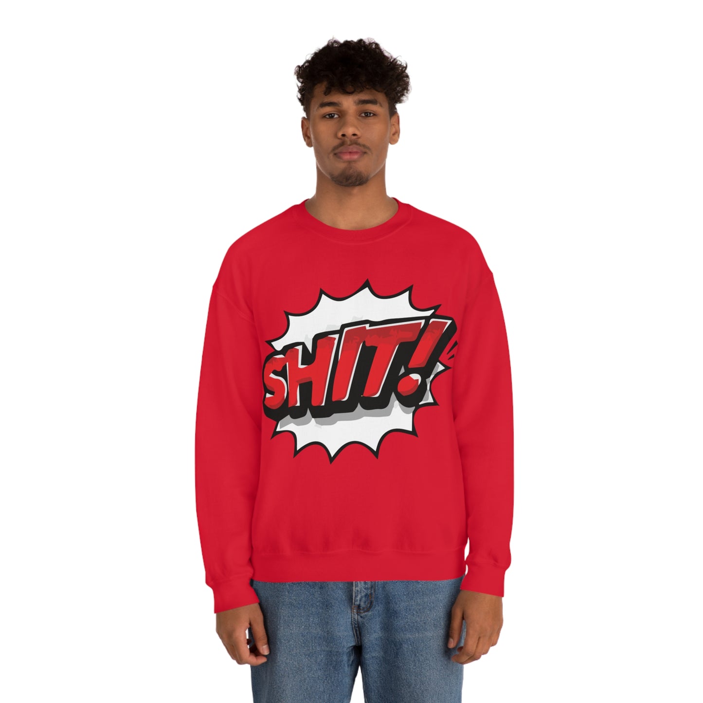 Shit! colorful graphic Crewneck Sweatshirt