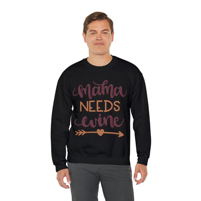 Mama_needs_wine Crewneck Sweatshirt