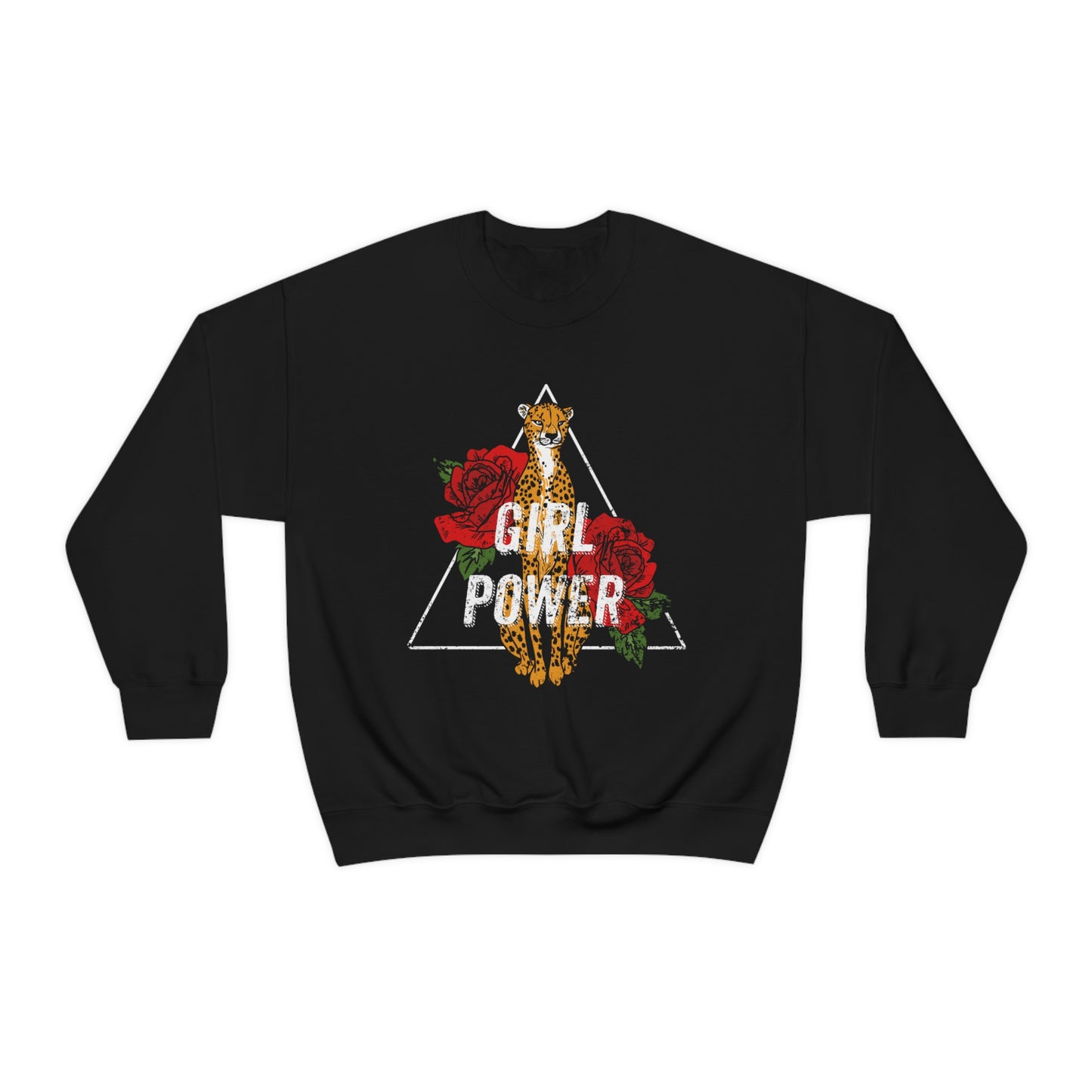 Girl Power Cheetah Edition Crewneck Sweatshirt