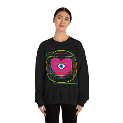 Eye Love in all dimension Crewneck Sweatshirt