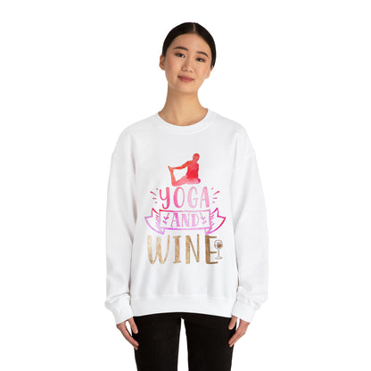 Yoga And Wine Crewneck Sweatshirt