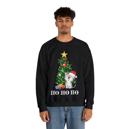 HO HO HO Cat Christmas Crewneck Sweatshirt