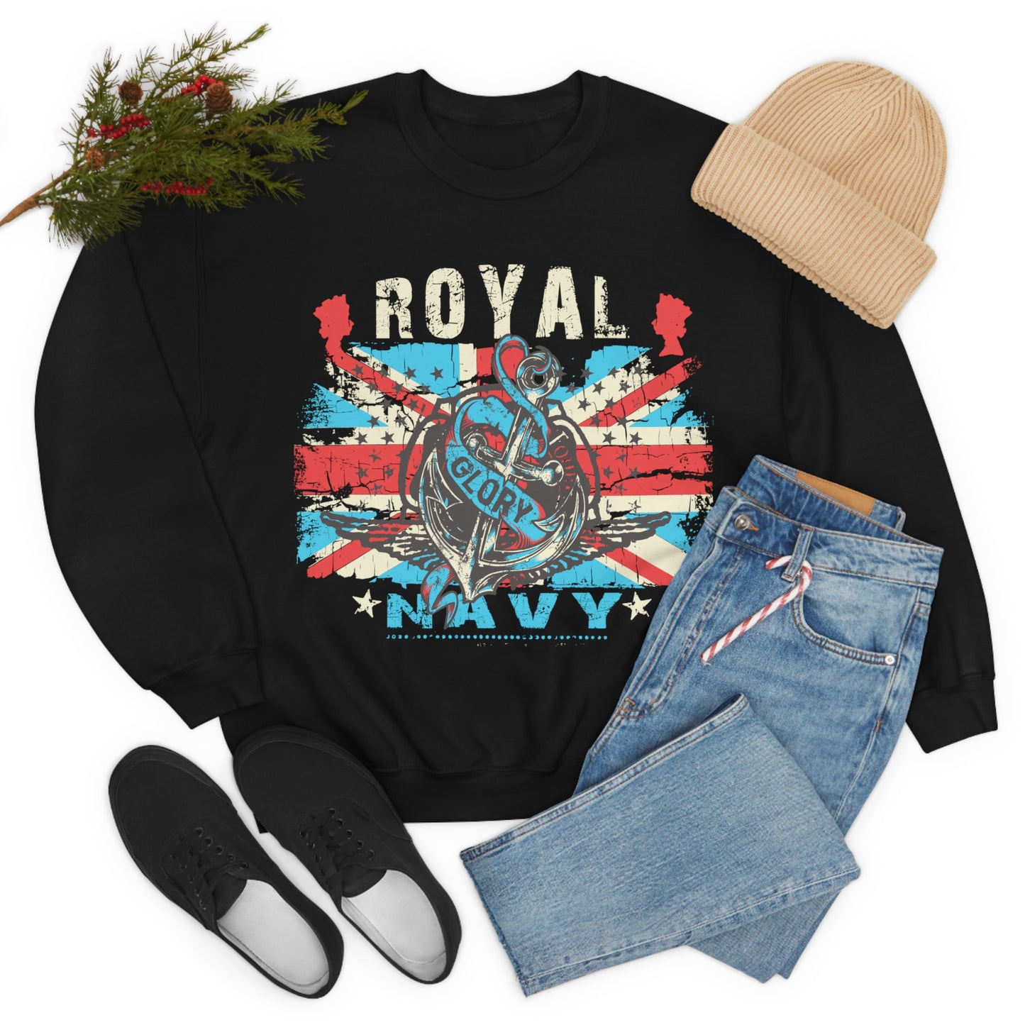 Navy_Glory Crewneck Sweatshirt