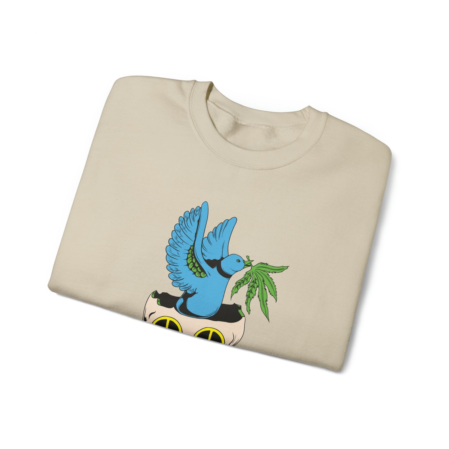 Peace Hippie Bird Crewneck Sweatshirt