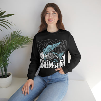 Fly deep swim high Crewneck Sweatshirt