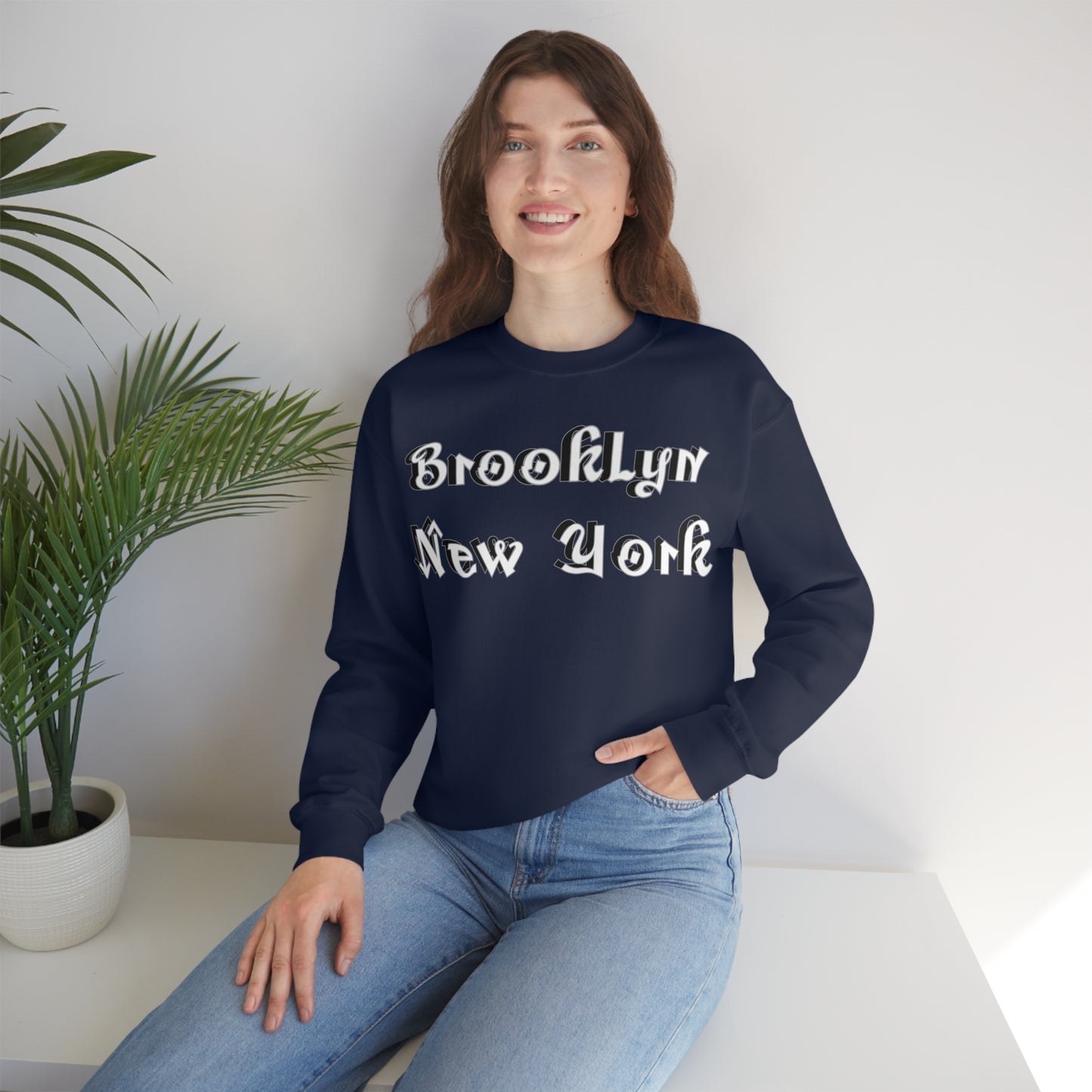 Brooklyn New York Graffitti Crewneck Sweatshirt