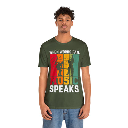 When words fail music speaks vintage T-Shirt