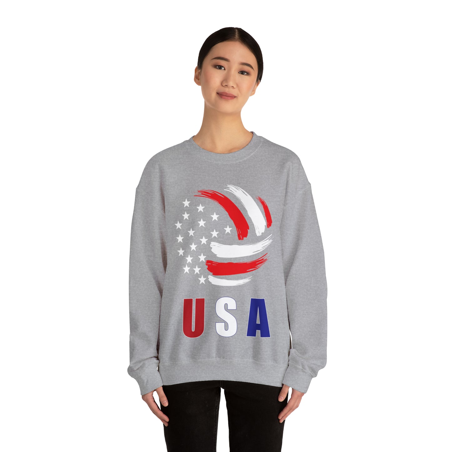 USA Volleyball Flag Crewneck Sweatshirt