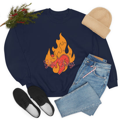 Girl Gang on Fire Crewneck Sweatshirt