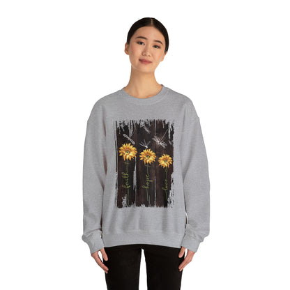 Sunflowers Faith hope love Crewneck Sweatshirt