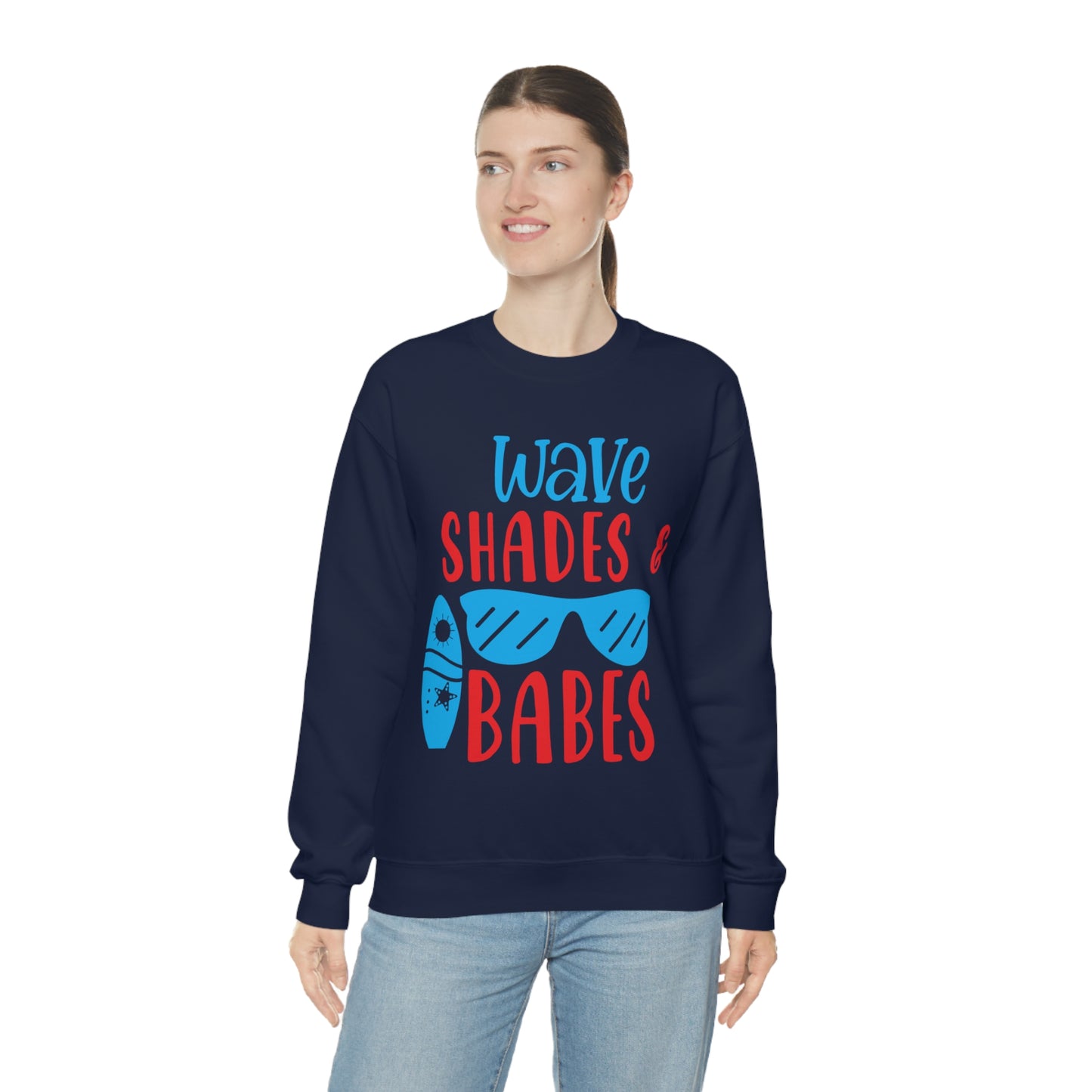 Wave Shades and Babes Crewneck Sweatshirt