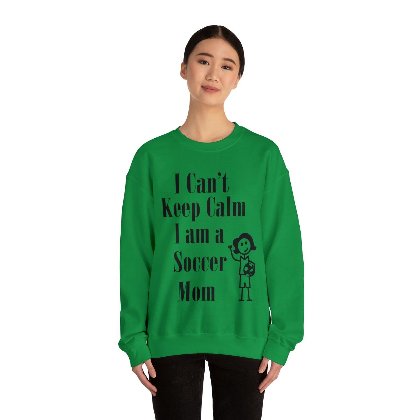 I can't keep calm I'm a soccer mom Crewneck Sweatshirt