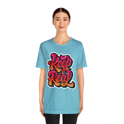 Keep it real colorful graffiti logo T-Shirt