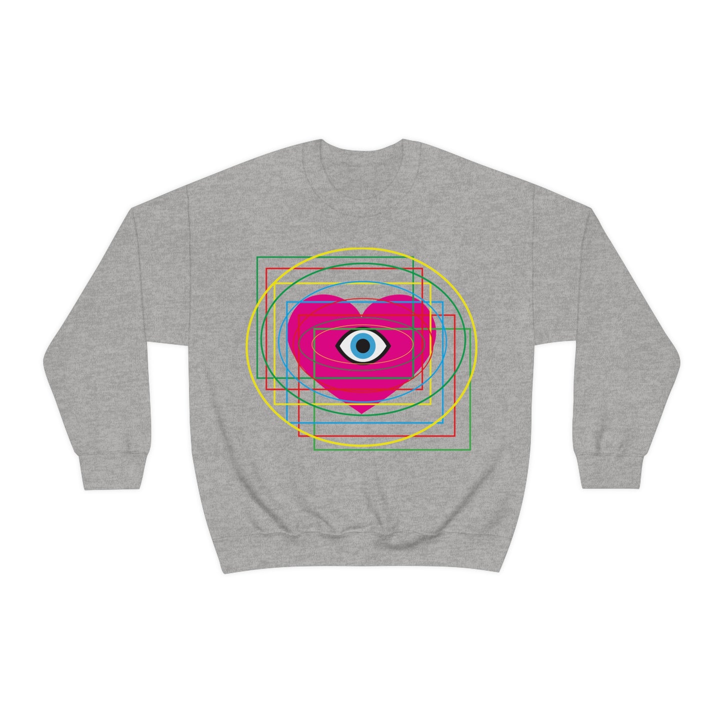 Eye Love in all dimension Crewneck Sweatshirt